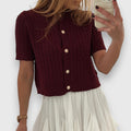 Liova – Short Cardigan with Buttons