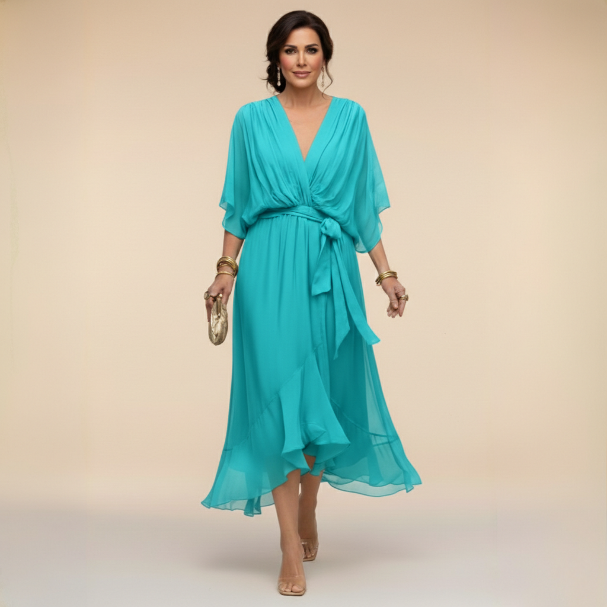 Riviera | Elegant V-Neck Maxi Dress