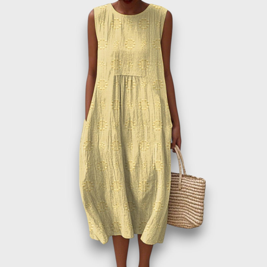 Serava – Embroidered Midi Dress