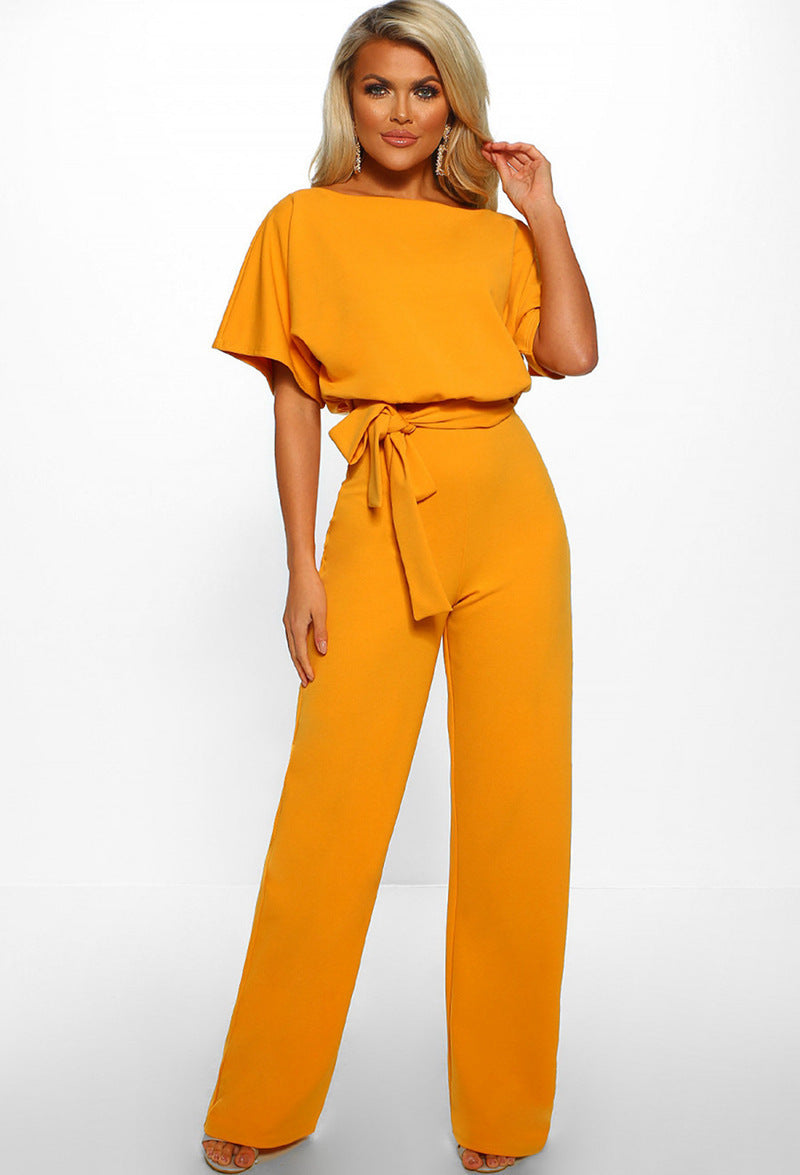 Noria – Dark Blue Jumpsuit with Elegant Silhouette
