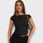 Solena – Structured Top with Playful Charm