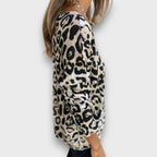 Serana – Blouse with Leopard Print