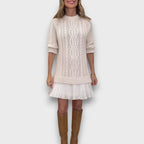 Clarisse – Knit Dress with pleated hem
