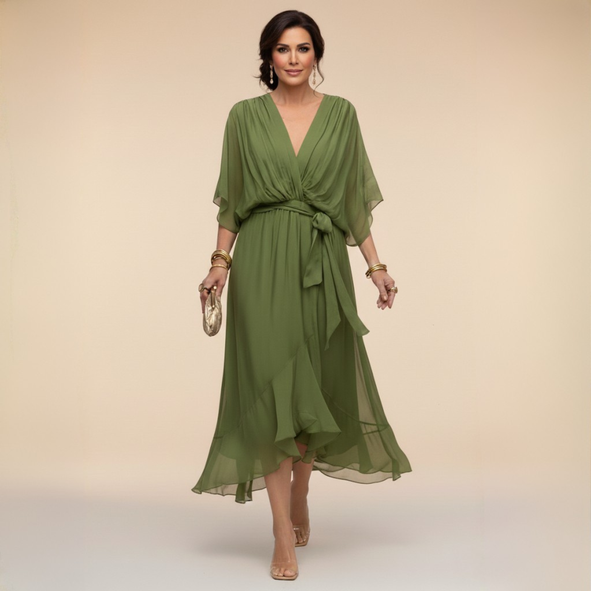 Riviera | Elegant V-Neck Maxi Dress
