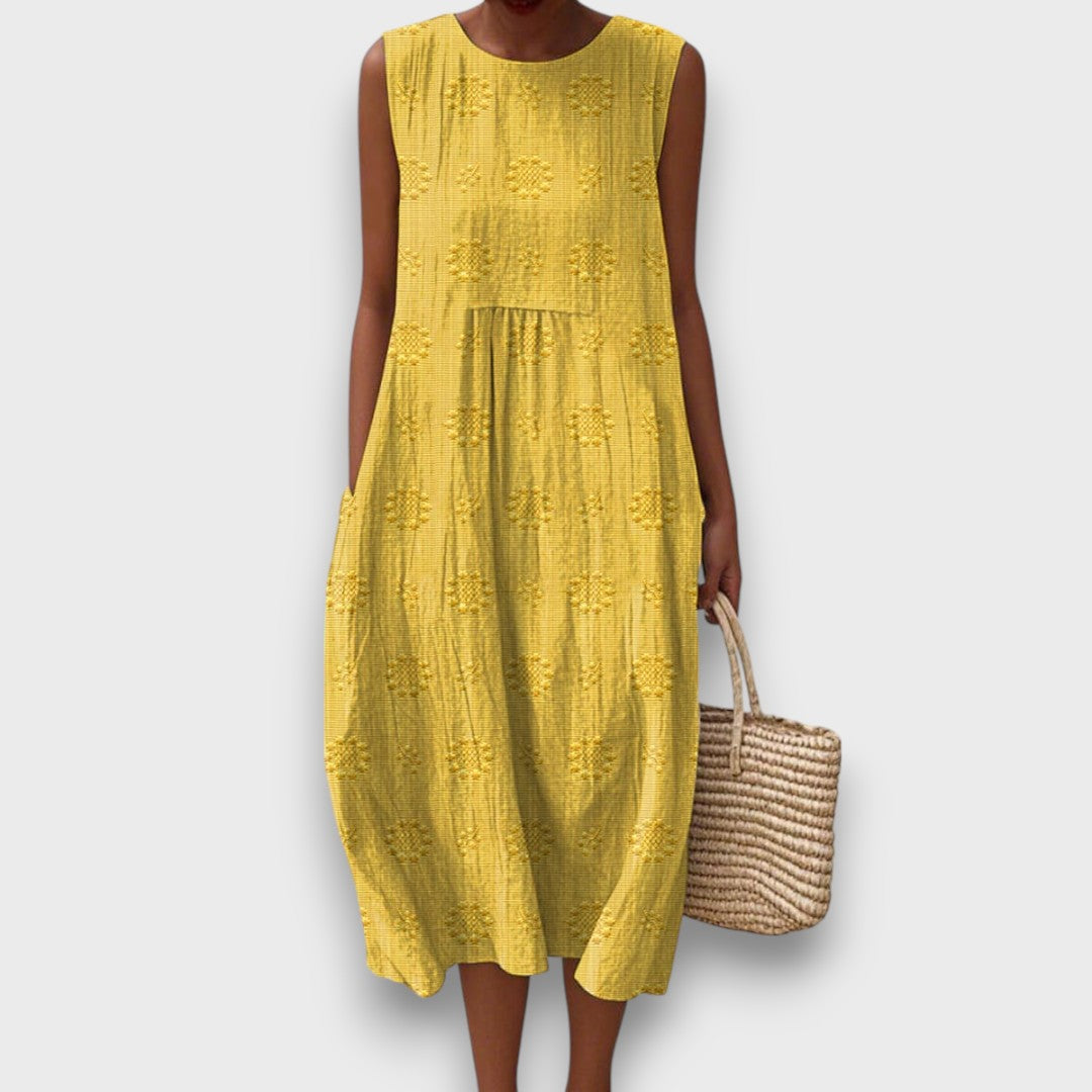 Serava – Embroidered Midi Dress
