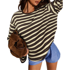 LAIZA™ – Modern Long Sleeve Striped Shirt