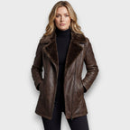 Ravene – Shearling-Trim Leather Winter Jacket