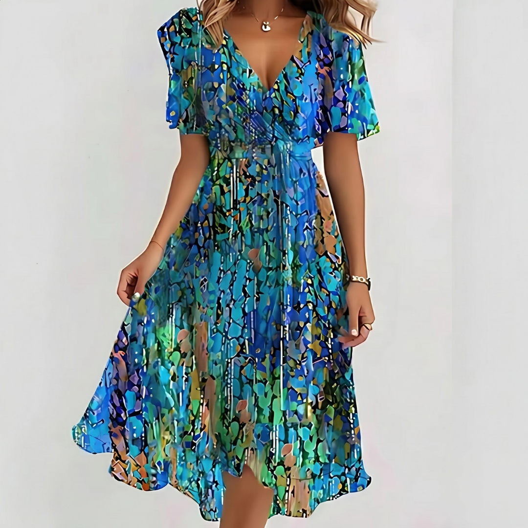 Nancy™ – Vibrant Boho Midi Dress