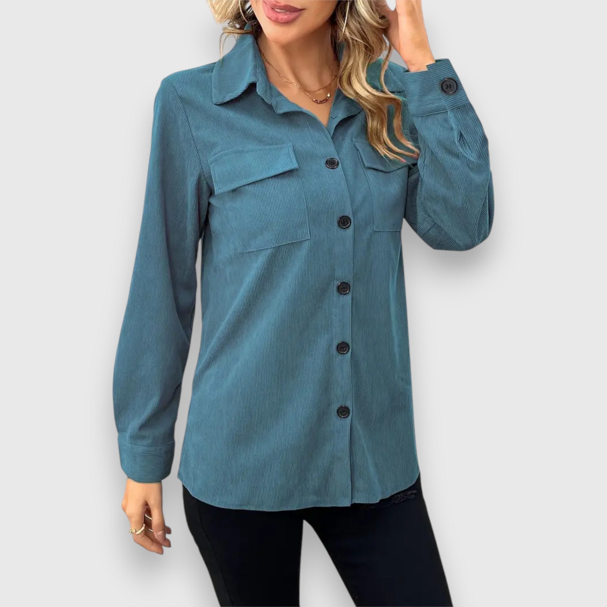 Solsna – Shirt Jacket in Cord Look