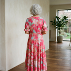 Minelda | Elegant Floral V-neck Dress
