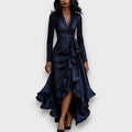 Marcelline – Draped Maxi Dress with Ruffles