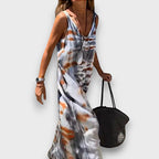 Maliva – Flowing Maxi Dress with Artistic Gradient