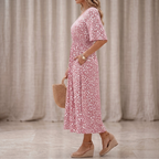Francesca | Elegant Midi Dress with Tummy Concealing Design