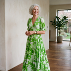 Minelda | Elegant Floral V-neck Dress