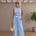 Shirley™ – Ribbed Knit Sleeveless Lounge Set