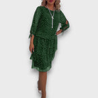Marleia – Polka-Dot Layered Elegance Dress
