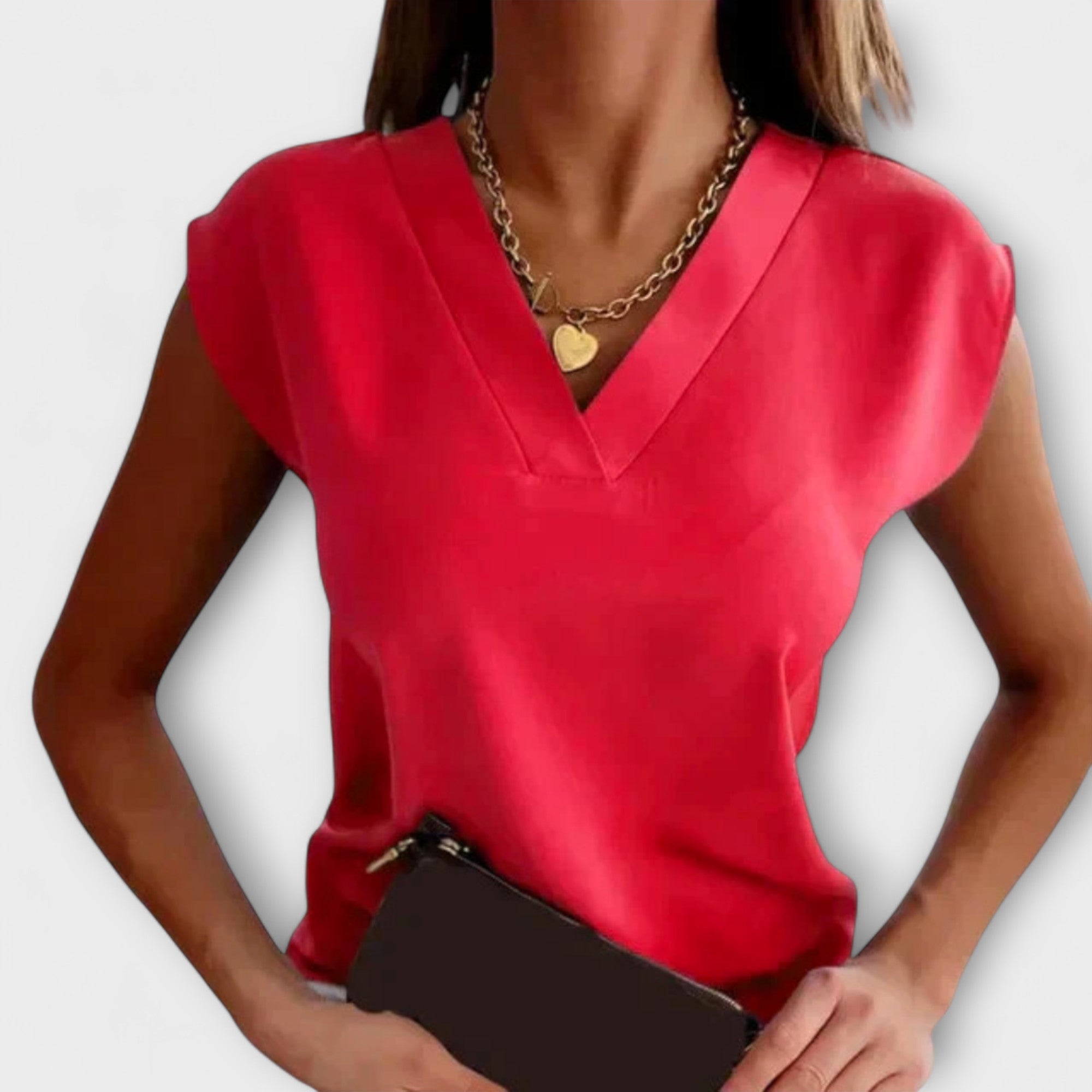 Aureza – V-Neck Top with Summer Cut
