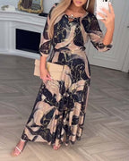 Laura – Printed Chiffon Maxi Dress