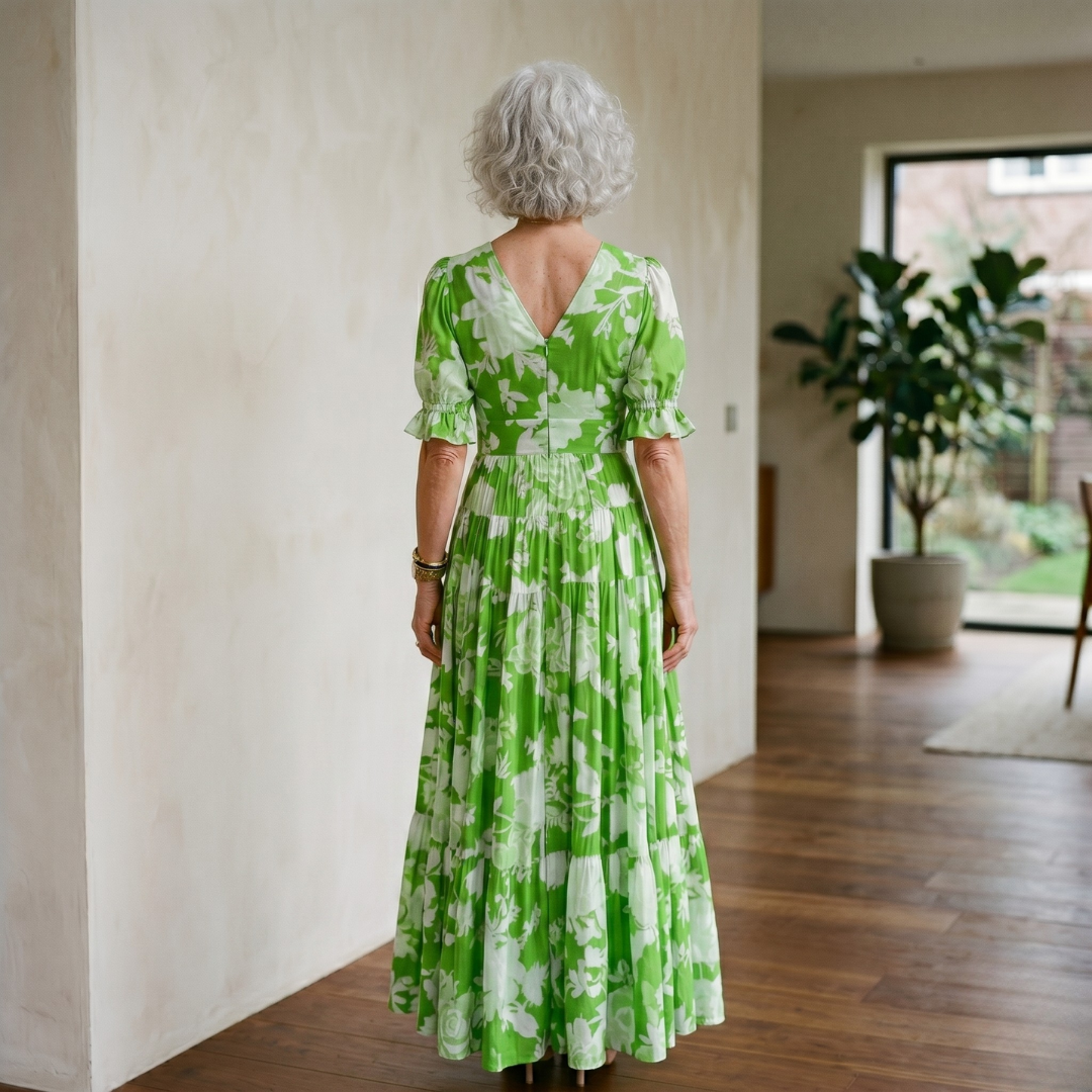 Minelda | Elegant Floral V-neck Dress