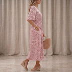 Francesca | Elegant Midi Dress with Tummy Concealing Design