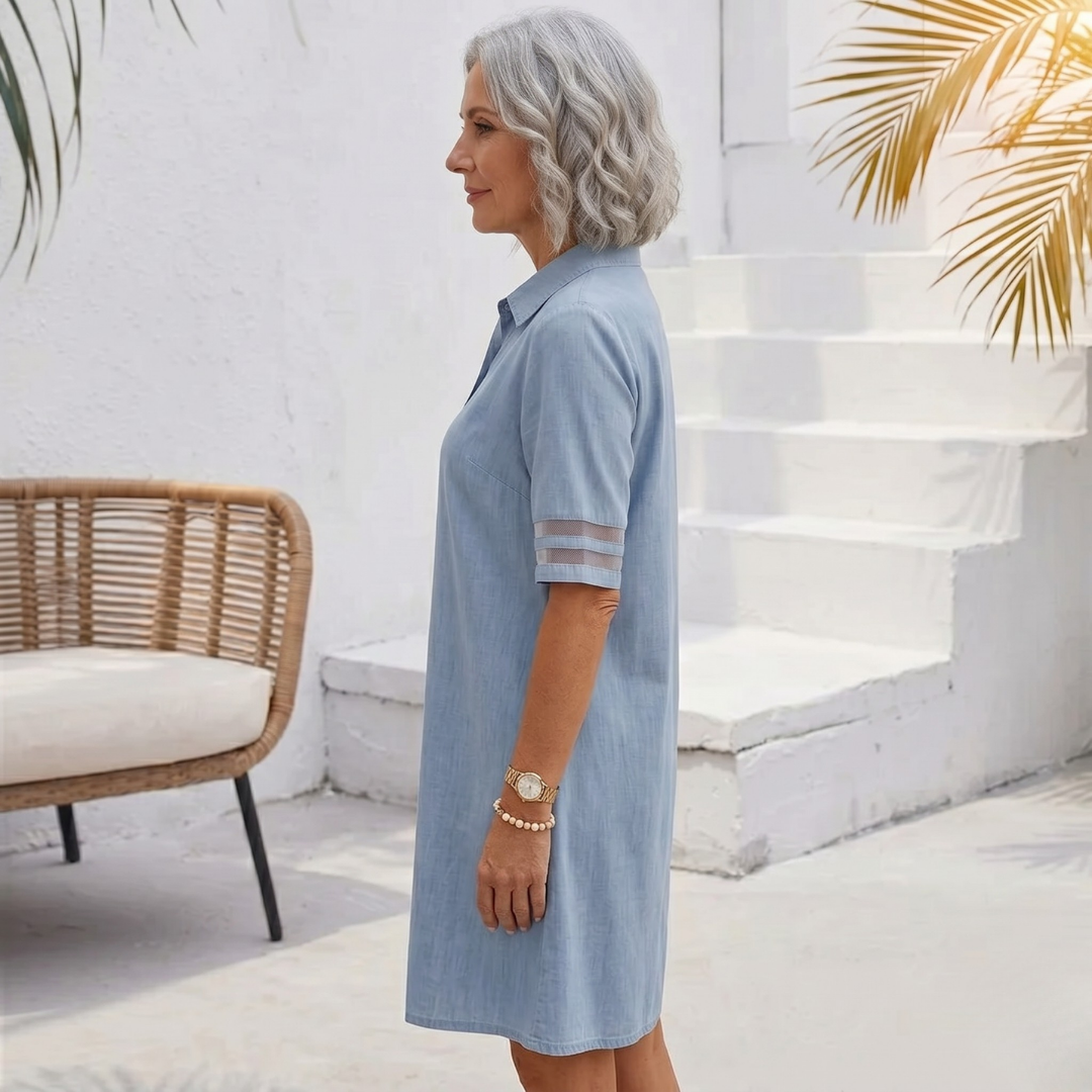 Jill | Mini Summer Denim-Look Dress