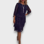 Marleia – Polka-Dot Layered Elegance Dress