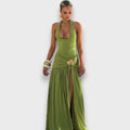Merion – Summer Dress with Slit and Waist Detail
