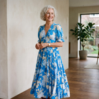 Minelda | Elegant Floral V-neck Dress
