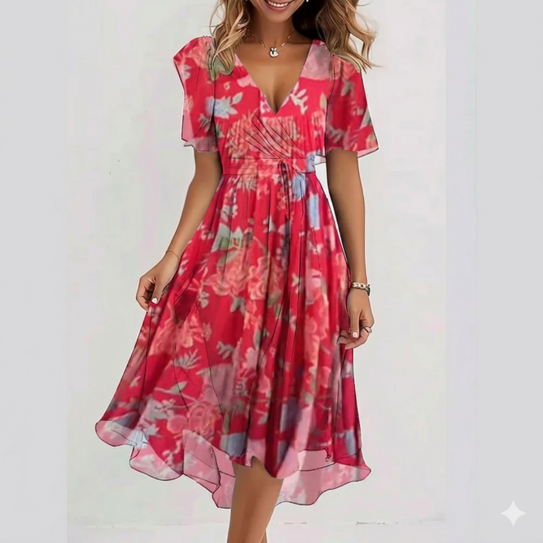Nancy™ – Vibrant Boho Midi Dress