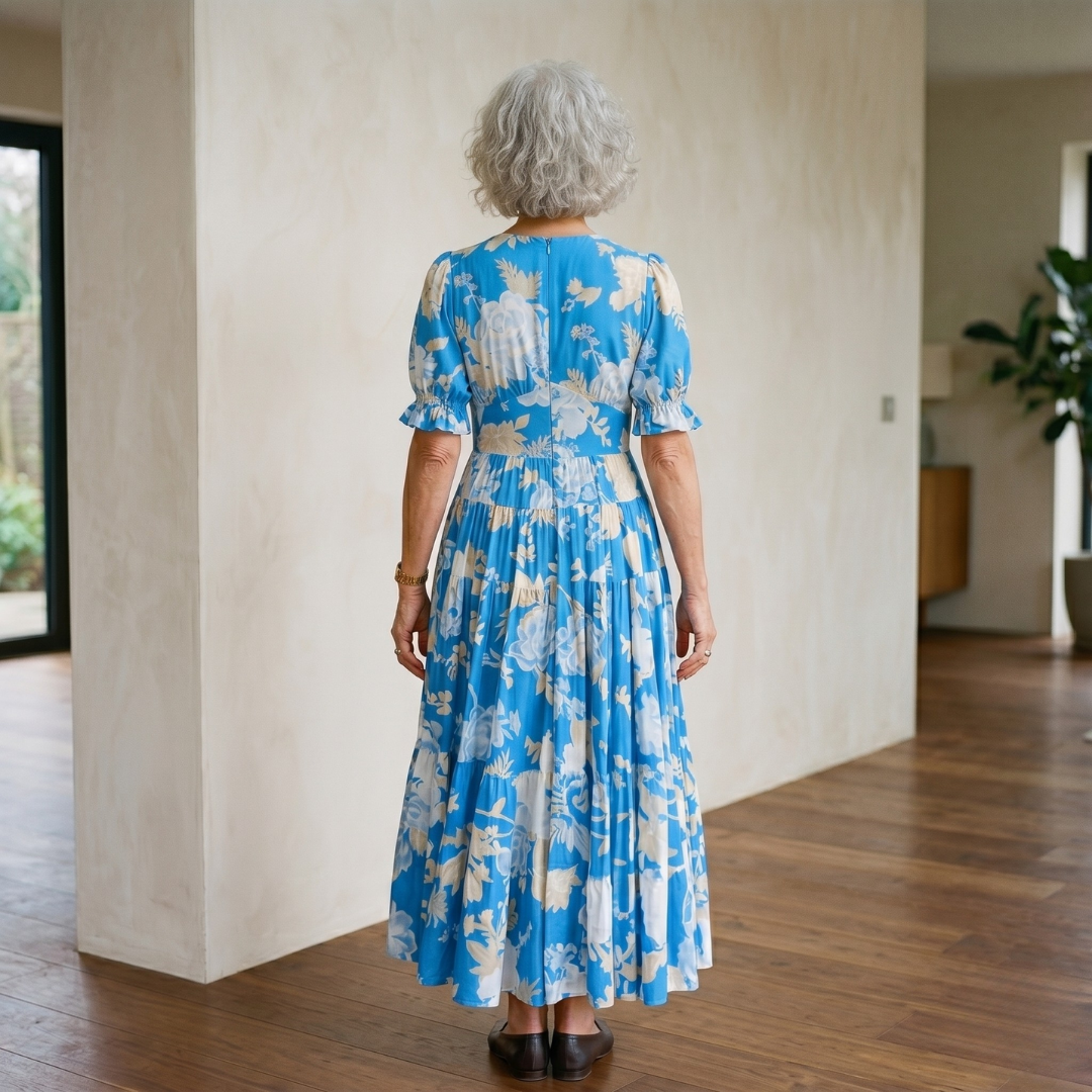 Minelda | Elegant Floral V-neck Dress