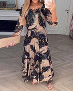 Laura – Printed Chiffon Maxi Dress