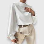 Lenira – Blouse with Stand-Up Collar