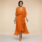 Riviera | Elegant V-Neck Maxi Dress