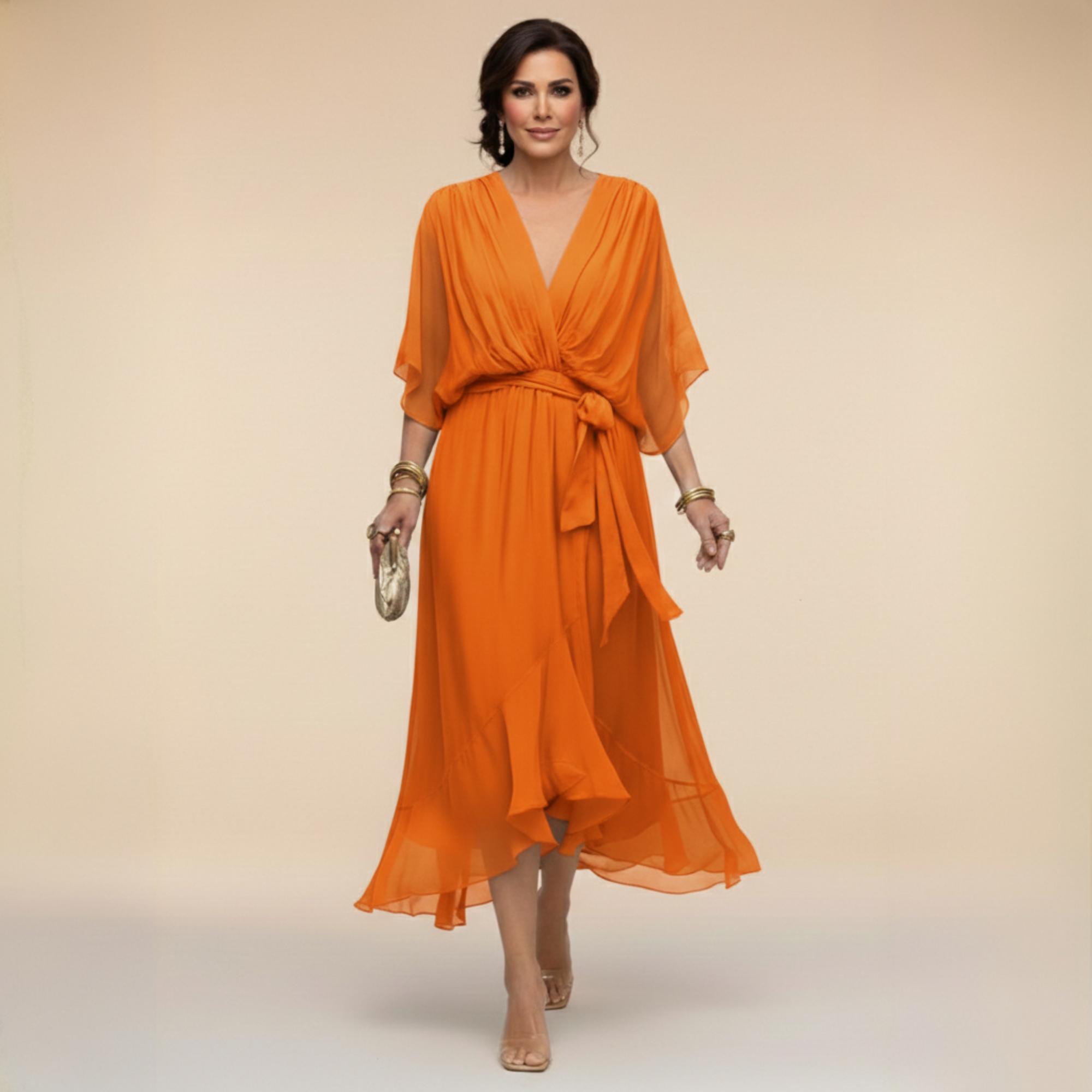 Riviera | Elegant V-Neck Maxi Dress
