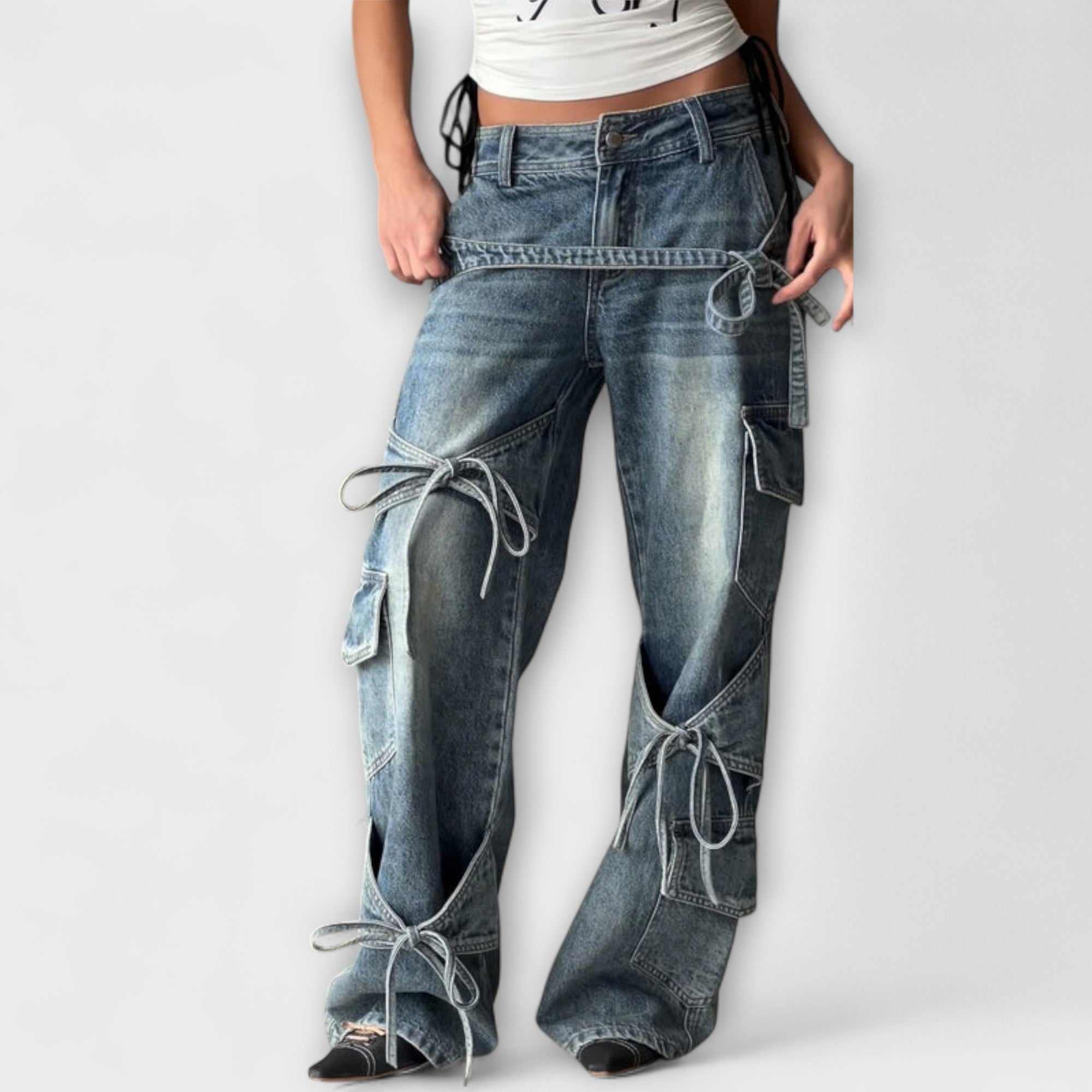 Denara – Wide pants with ties