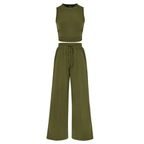 Shirley™ – Ribbed Knit Sleeveless Lounge Set