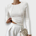 Clara – Ribbed Slim-Fit Long Sleeve Top