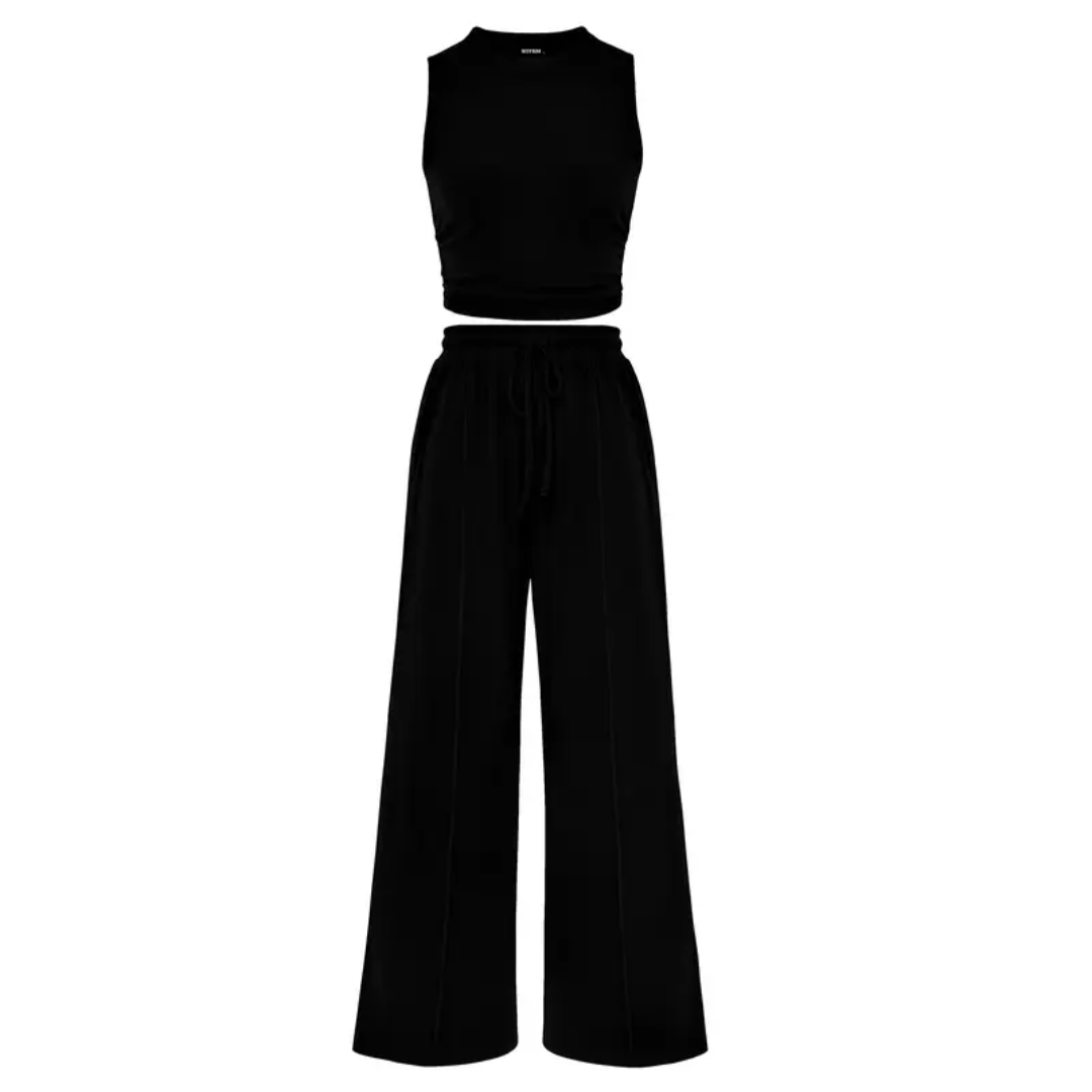 Shirley™ – Ribbed Knit Sleeveless Lounge Set