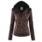 Lunavia – Hooded Faux Leather Jacket