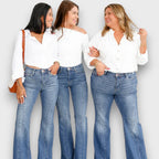 Marvielle – Mid-rise flared jeans