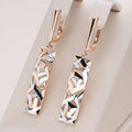 Rectangular Gold & Silver Earrings