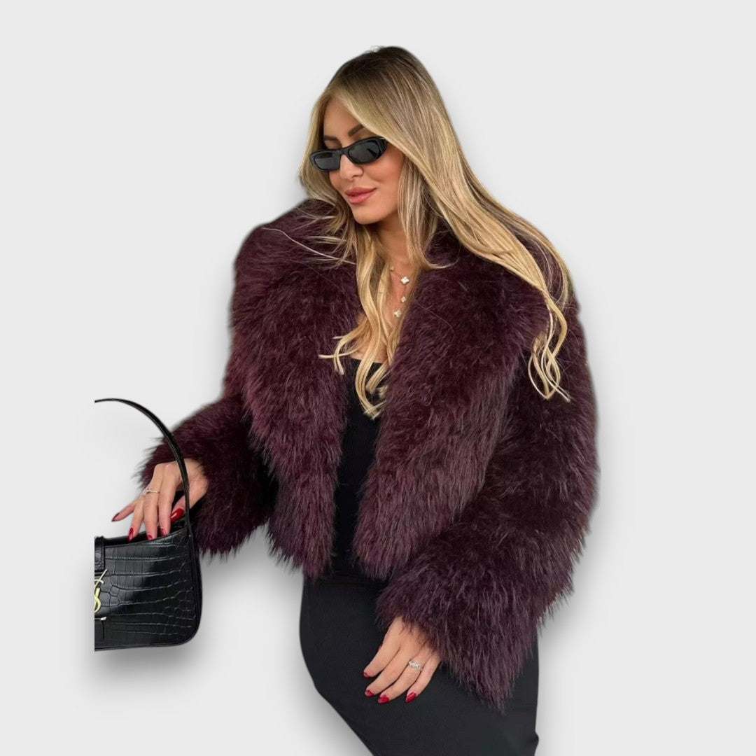 Mile – Luxury Faux Fur in Deep Burgundy