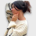 Luliane – Structured Sweater with Graphic Pattern