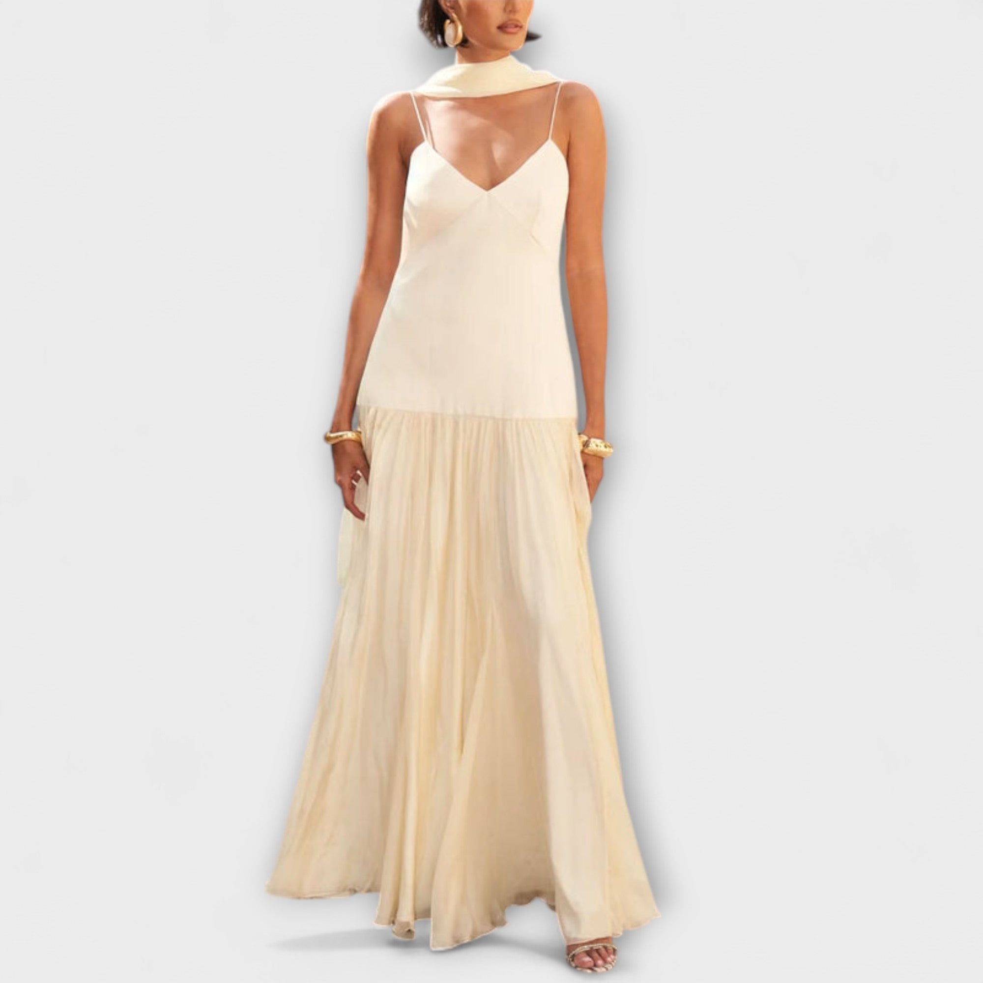 Sorayne – Flowing maxi dress in butter yellow