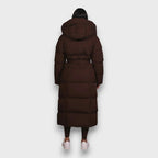 Elisse – Belted Full-Length Winter Puffer Coat