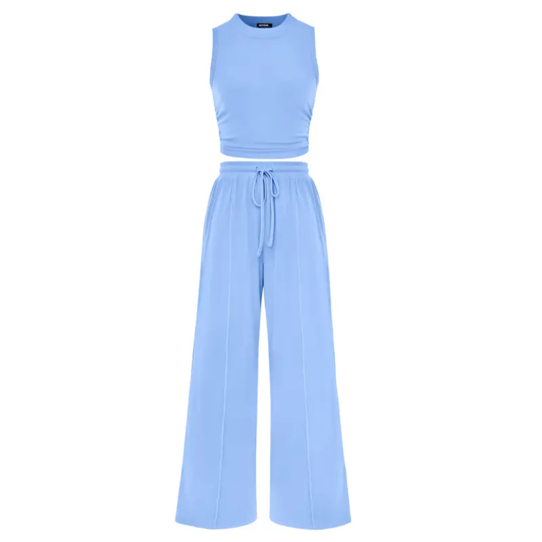 Shirley™ – Ribbed Knit Sleeveless Lounge Set