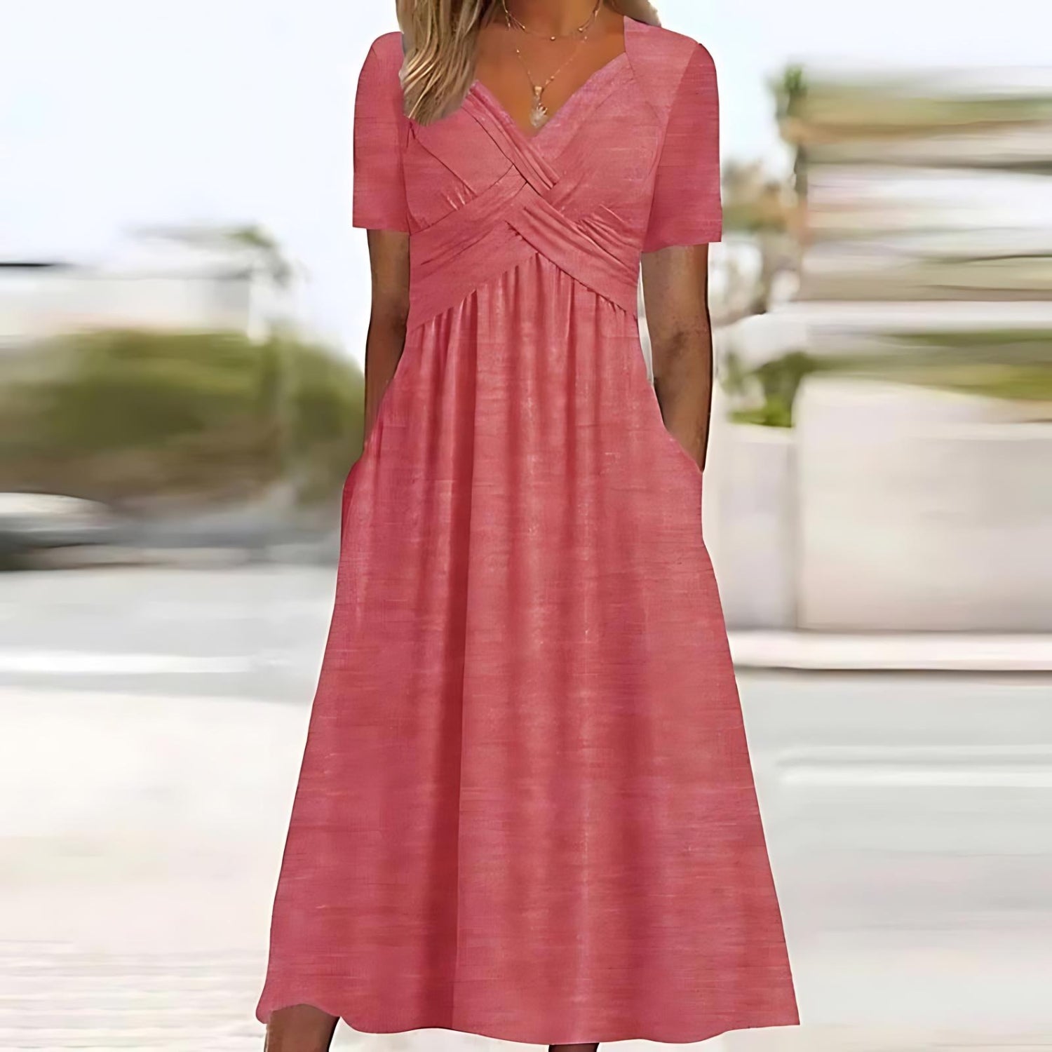KATY | ELEGANT A-LINE MIDI DRESS
