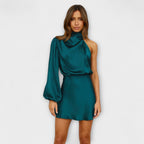 Masela – Draped One-Shoulder Mini Dress