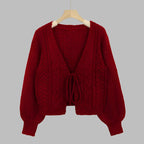 YERIEL™ - Cozy Vintage Chunky Tie-Front Long Sleeve