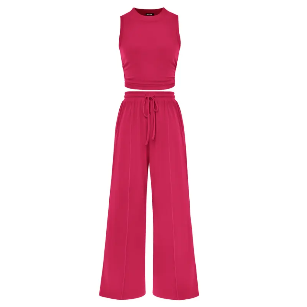 Shirley™ – Ribbed Knit Sleeveless Lounge Set
